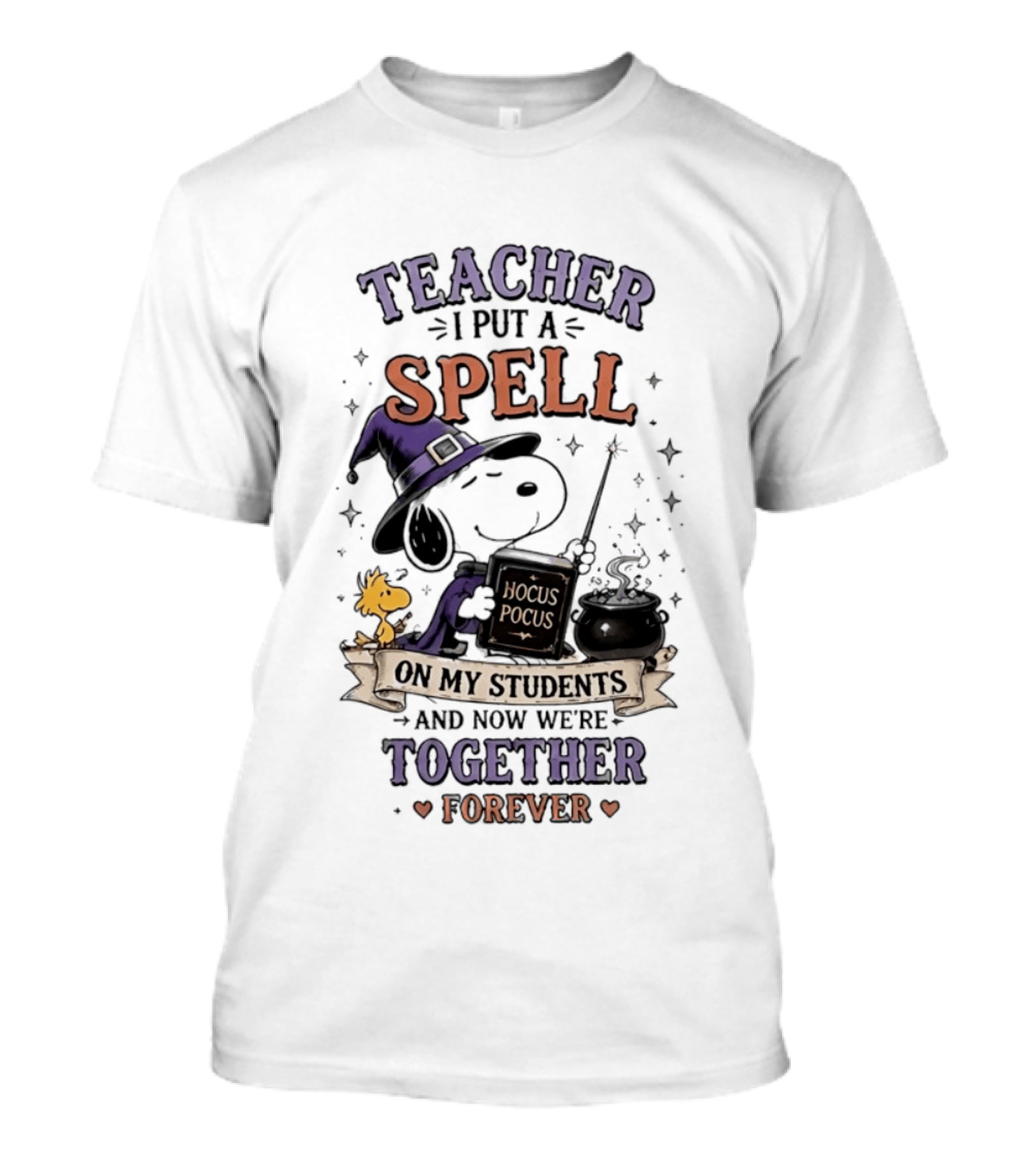 Snoopy Hocus Pocus Teacher I Put A Spell On My Students Together Forever T-Shirt