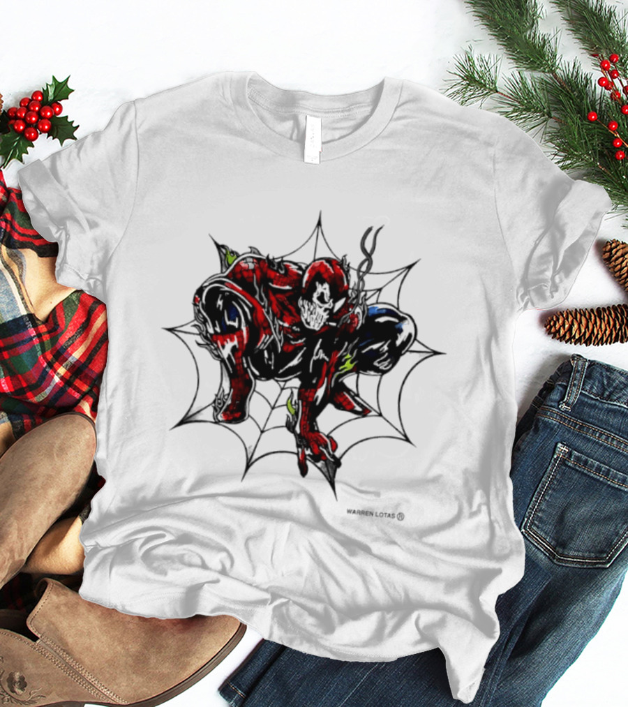 Spider Man Marvel Comics Warren Lotas Skull Web T-Shirt