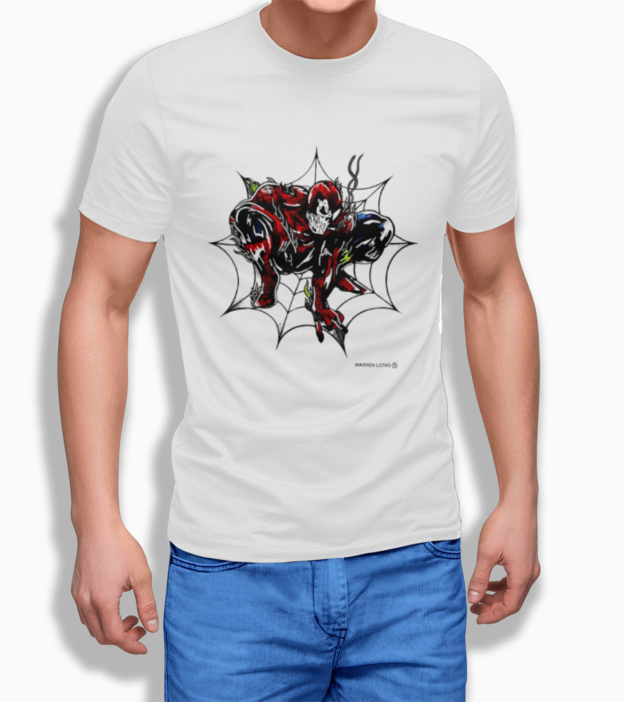 Spider Man Marvel Comics Warren Lotas Skull Web T-Shirt