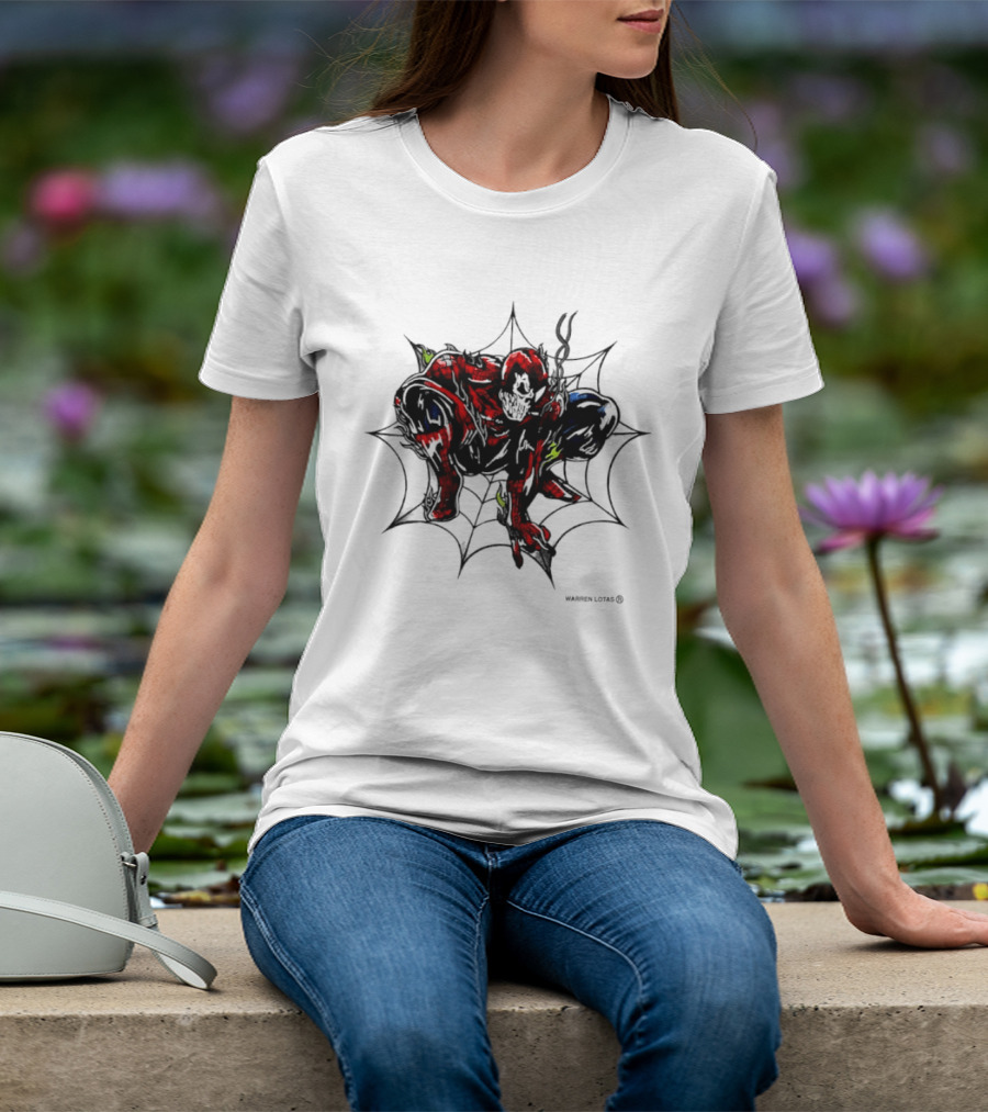 Spider Man Marvel Comics Warren Lotas Skull Web T-Shirt