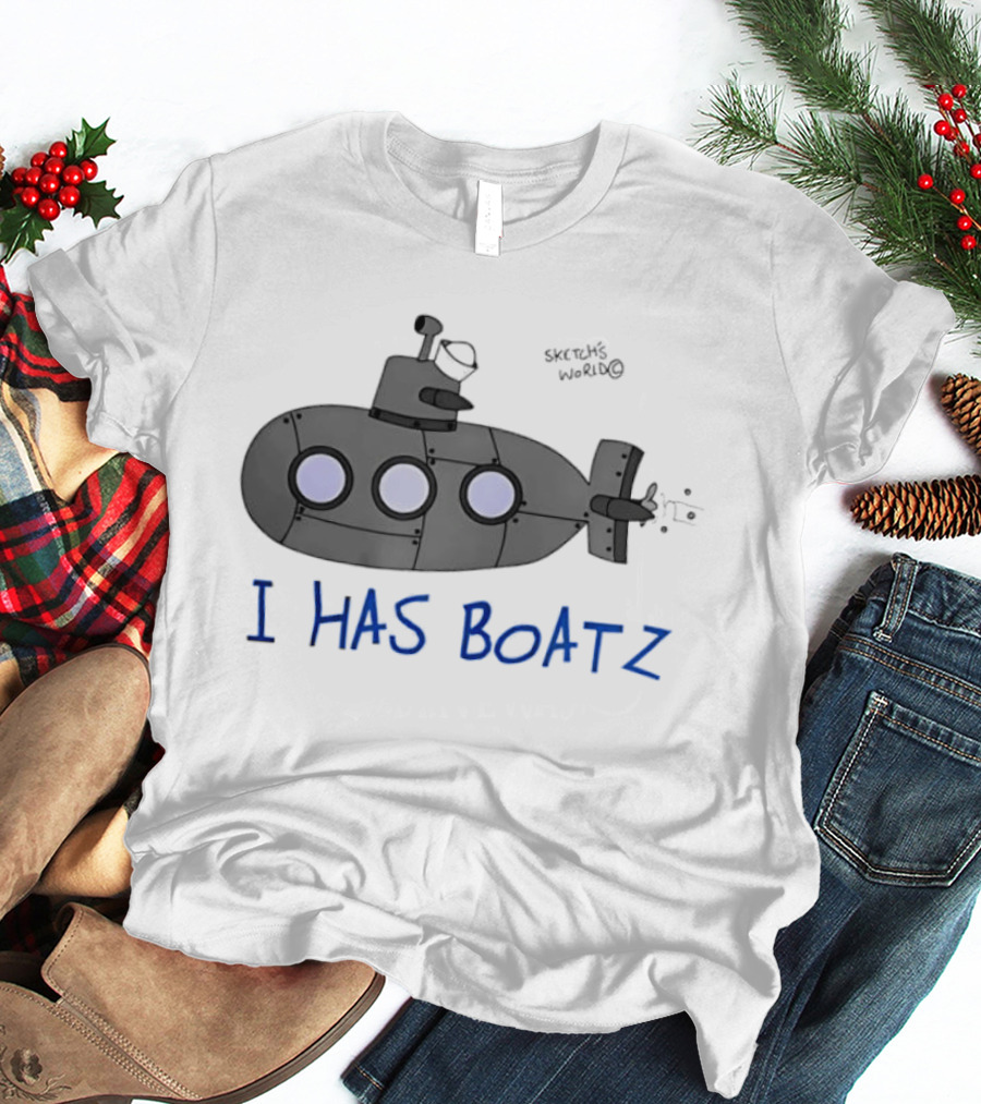 Submarine I Has Boatz Cartoon Meme Smosh Inside Joke T-Shirt