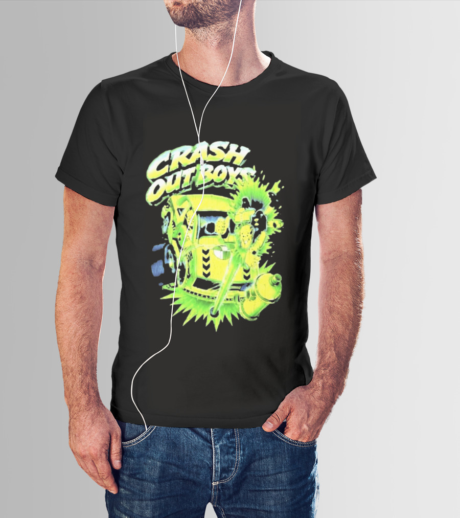 Adrien Broner Crash Out Boys Reven Brand Explosive Cartoon Car Scene T-Shirt