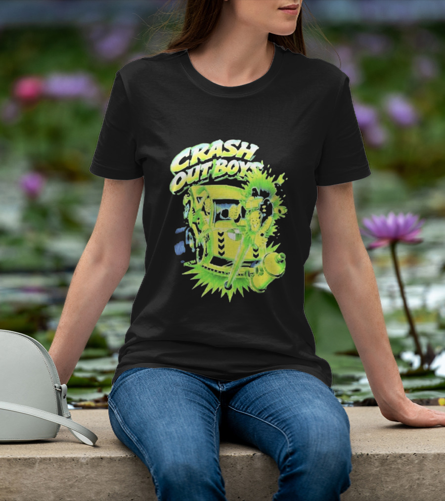 Adrien Broner Crash Out Boys Reven Brand Explosive Cartoon Car Scene T-Shirt