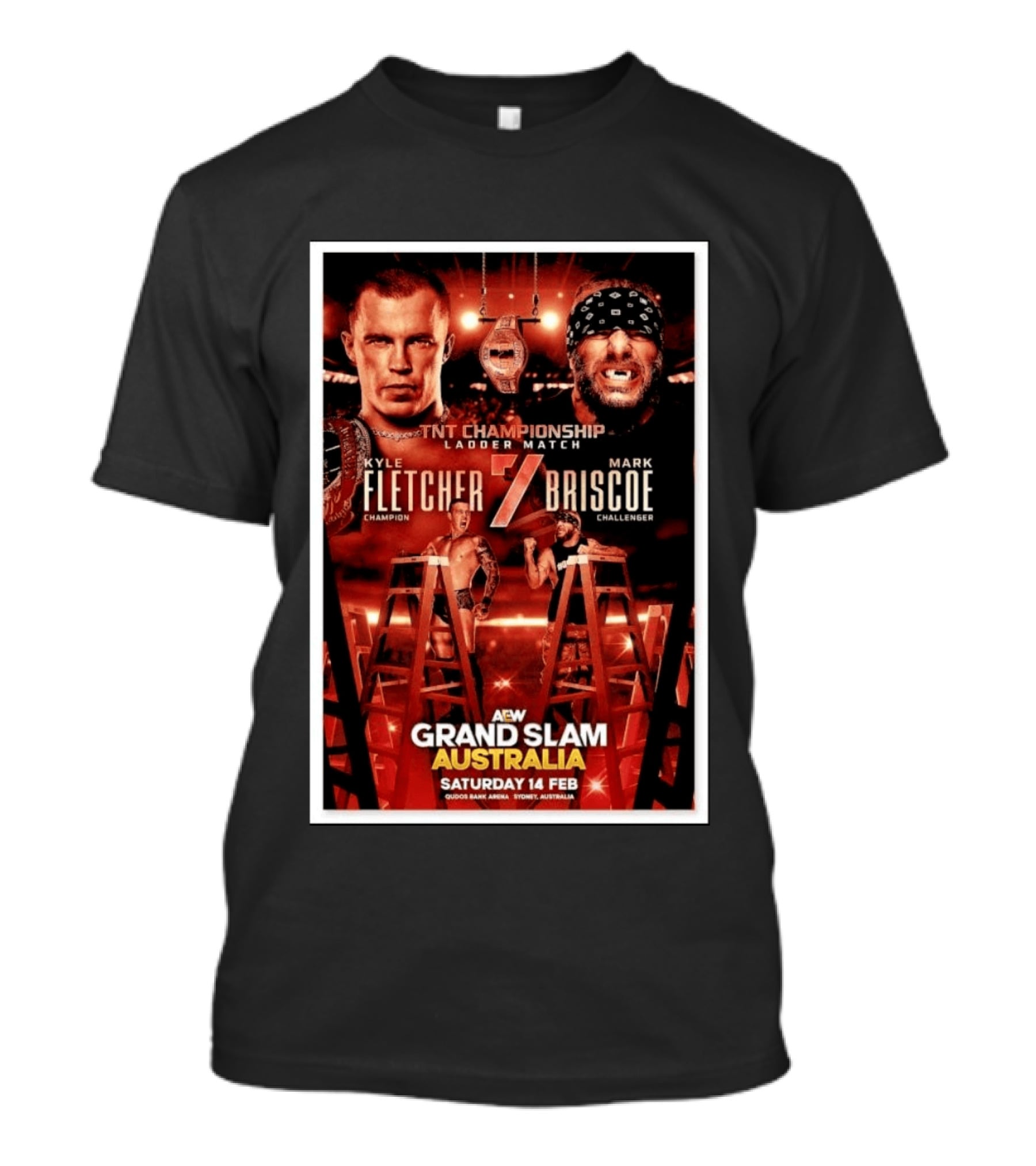 AEW Grand Slam Australia 2026 TNT Championship Ladder Match Kyle Fletcher Vs Mark Briscoe T-Shirt
