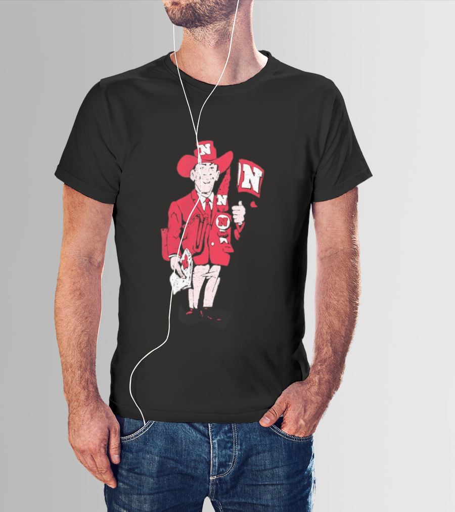 Nebraska Cornhuskers Herbie Husker Vintage Distressed T-Shirt