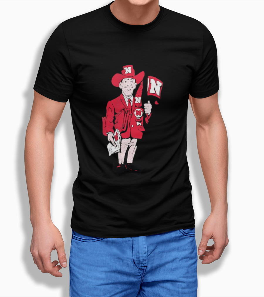 Nebraska Cornhuskers Herbie Husker Vintage Distressed T-Shirt