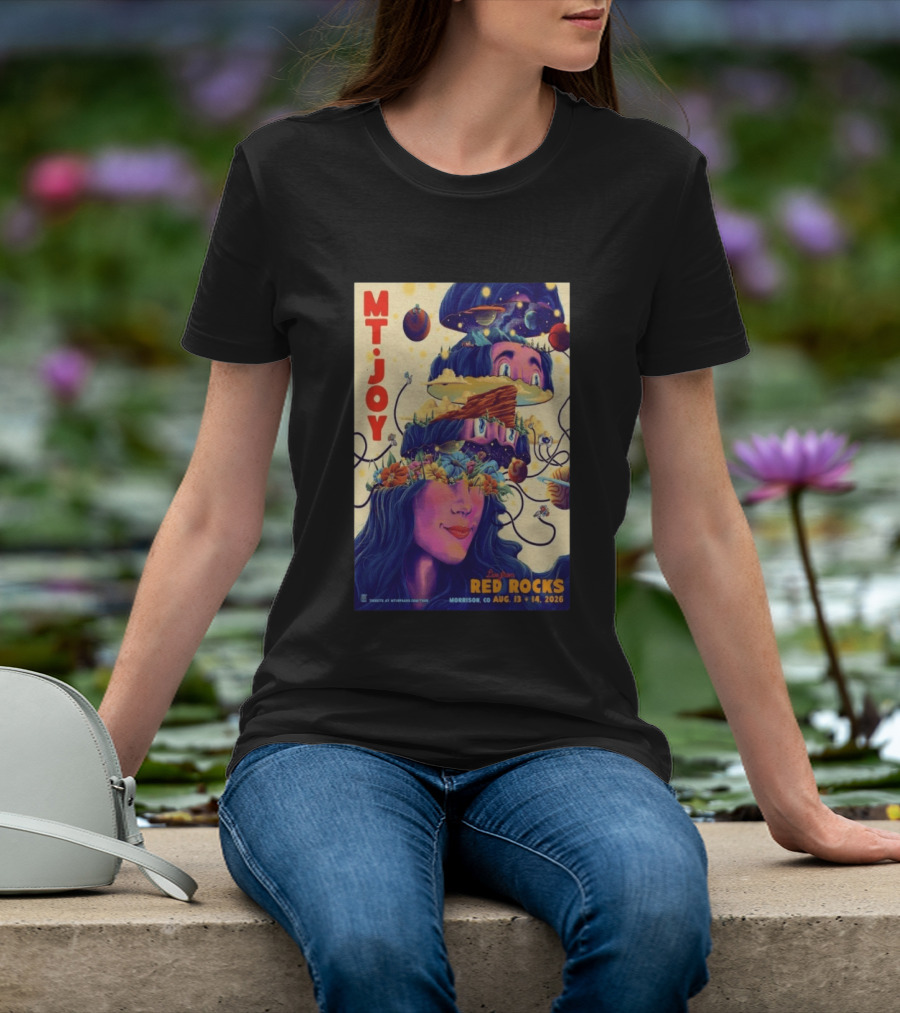 Mt. Joy Live Red Rocks Amphitheatre Morrison CO Aug 13 14 2026 Cosmic Landscape T-Shirt