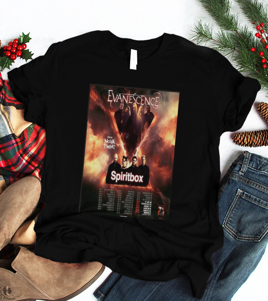 Evanescence US Tour 2026 Featuring Nova Twins And Spiritbox T-Shirt