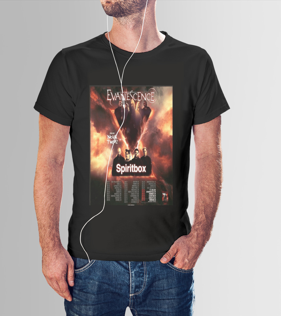 Evanescence US Tour 2026 Featuring Nova Twins And Spiritbox T-Shirt