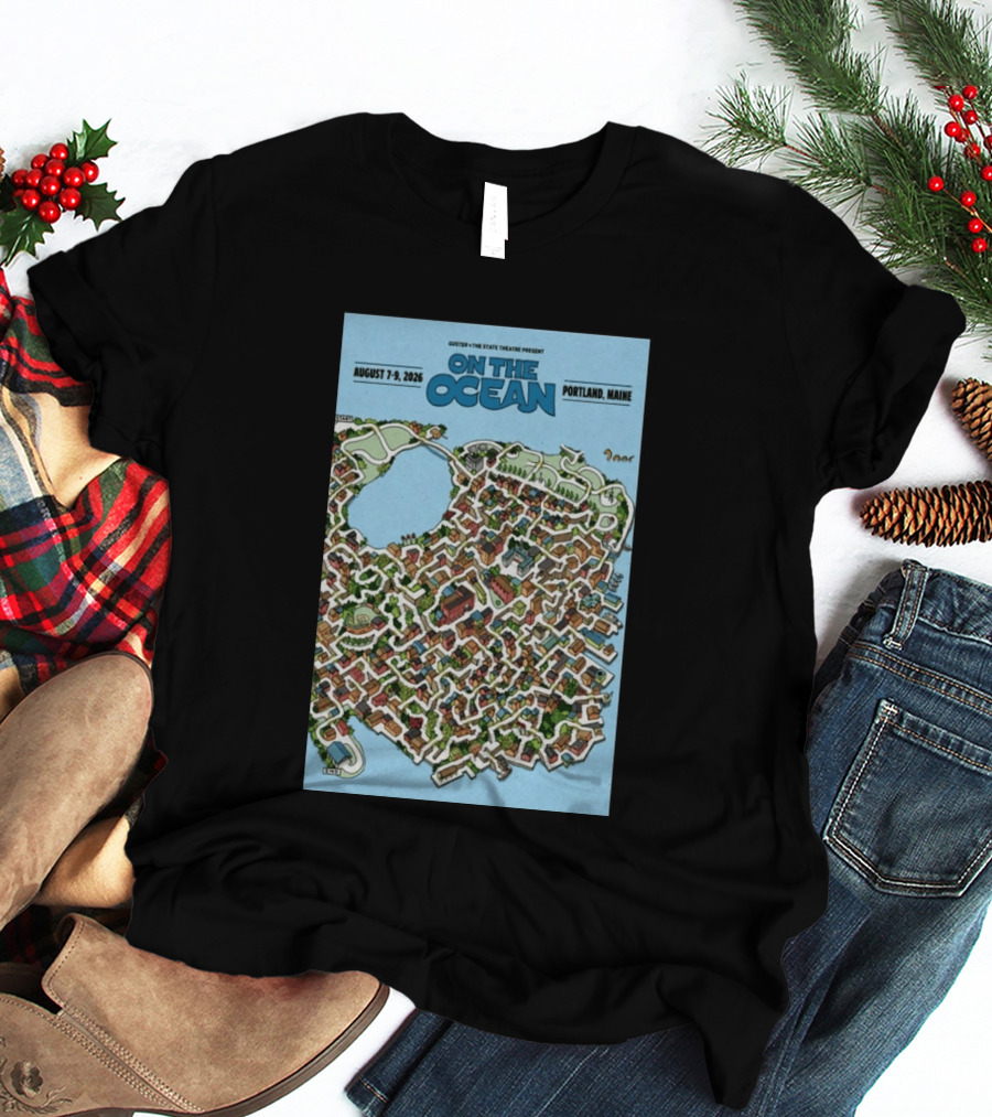 Guster The State Theatre Present On The Ocean August 7 9 2026 Portland Maine T-Shirt