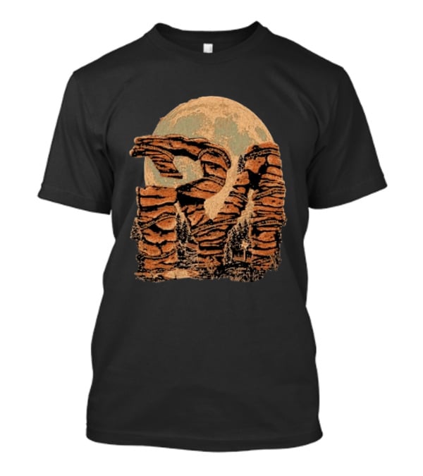 Parker Mccollum Red Rocks 2026 Moonlit Canyon Scenery T-Shirt