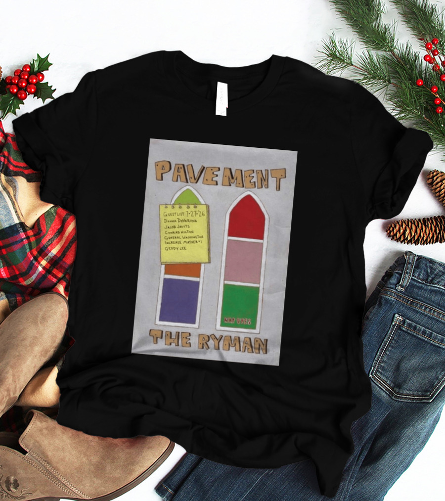 Pavement The Ryman July 27 2026 Guest List Donna Jacob John Spiral T-Shirt