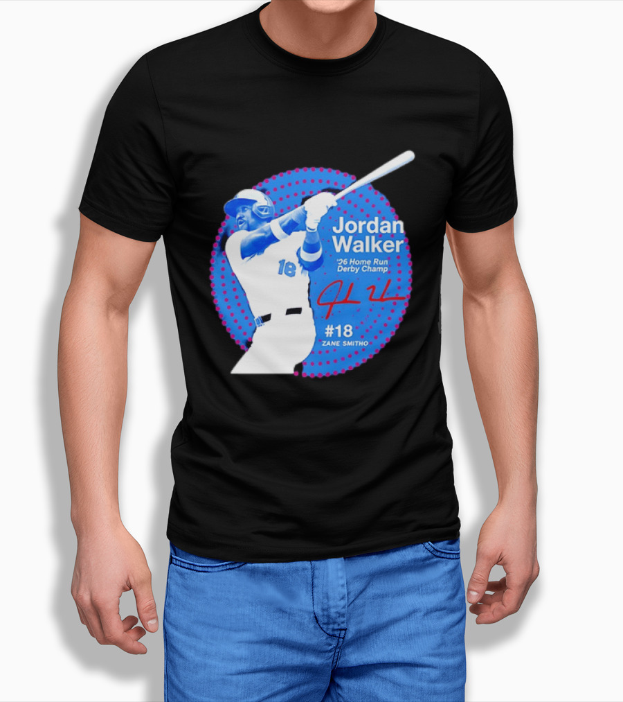 Jordan Walker 2026 Home Run Derby Champ Signature #18 Zane Smith T-Shirt
