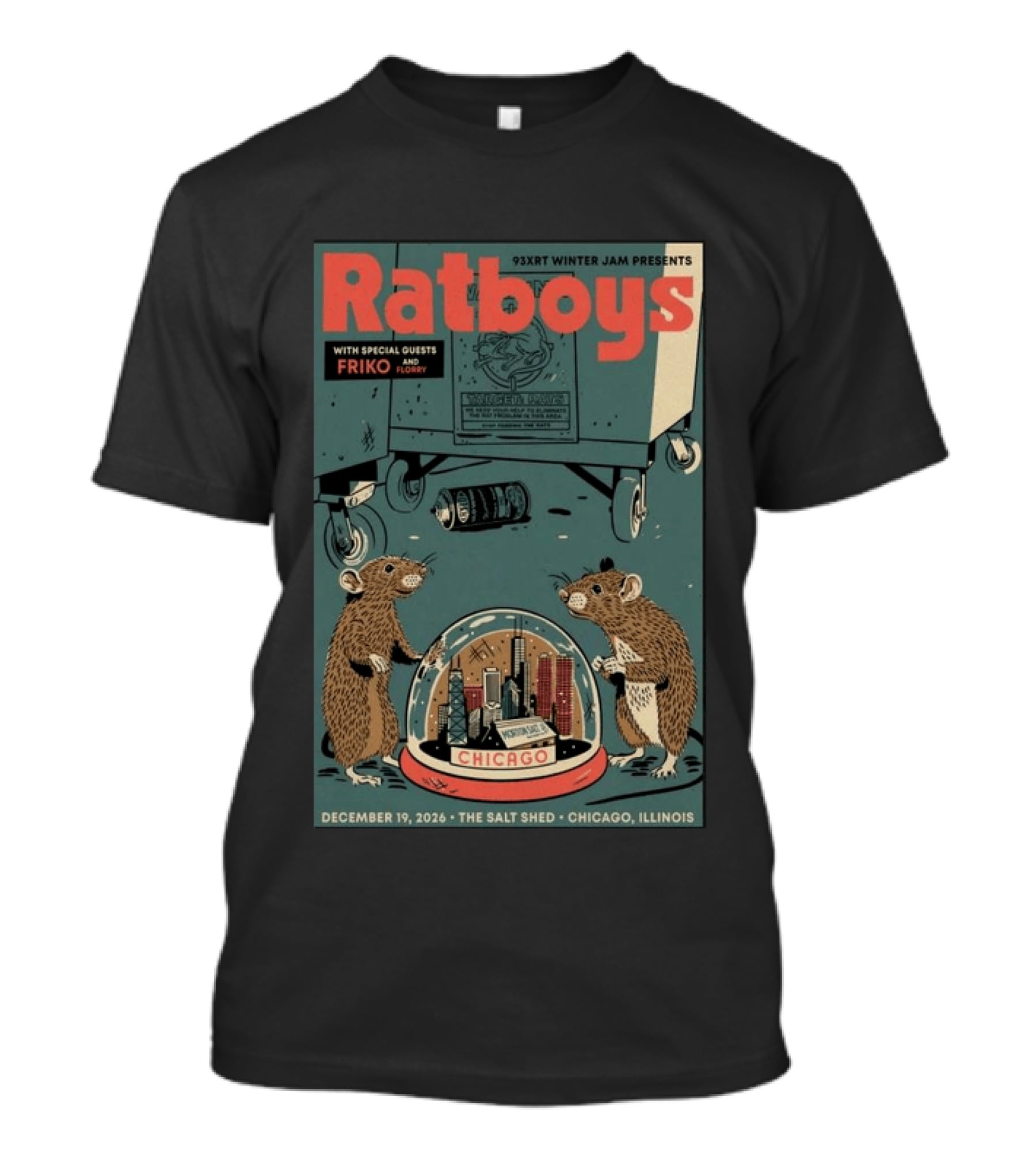 93XRT Winter Jam Presents Ratboys With Guests Friko And Floopy December 19 2026 The Salt Shed Chicago Illinois T-Shirt