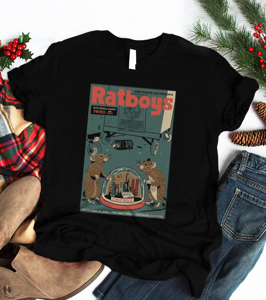 93XRT Winter Jam Presents Ratboys With Guests Friko And Floopy December 19 2026 The Salt Shed Chicago Illinois T-Shirt