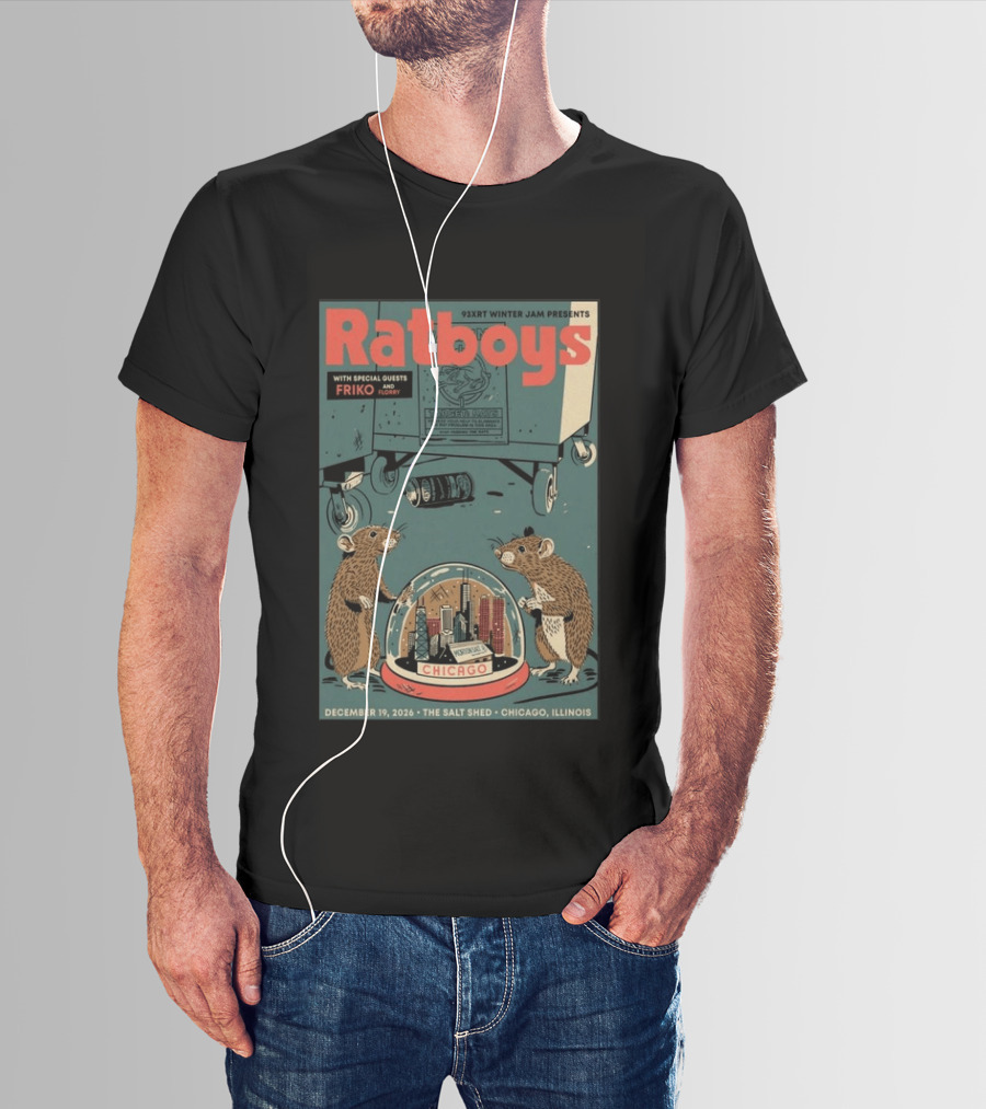 93XRT Winter Jam Presents Ratboys With Guests Friko And Floopy December 19 2026 The Salt Shed Chicago Illinois T-Shirt