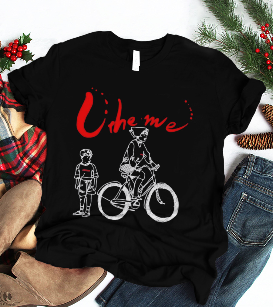Utheme Rider And Standing Boy Cycling Sport Scene T-Shirt