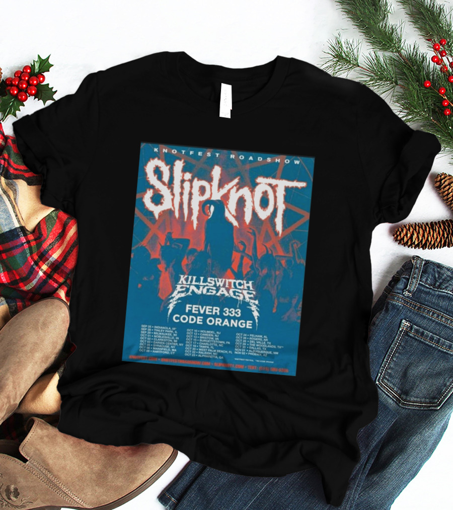 Knotfest Roadshow Slipknot Killswitch Engage Fever 333 Code Orange Tour Dates T-Shirt
