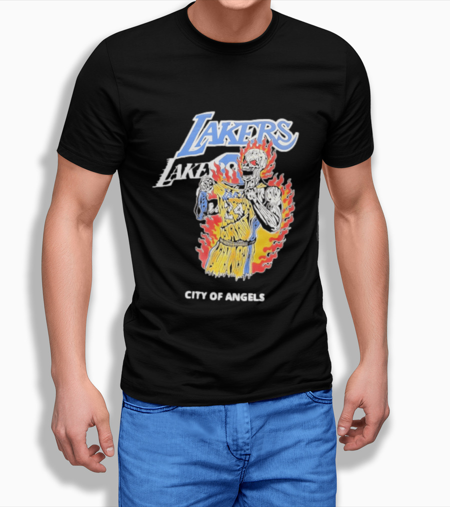 Los Angeles Lakers City Of Angels 24 Kobe Bryant Basketball T-Shirt