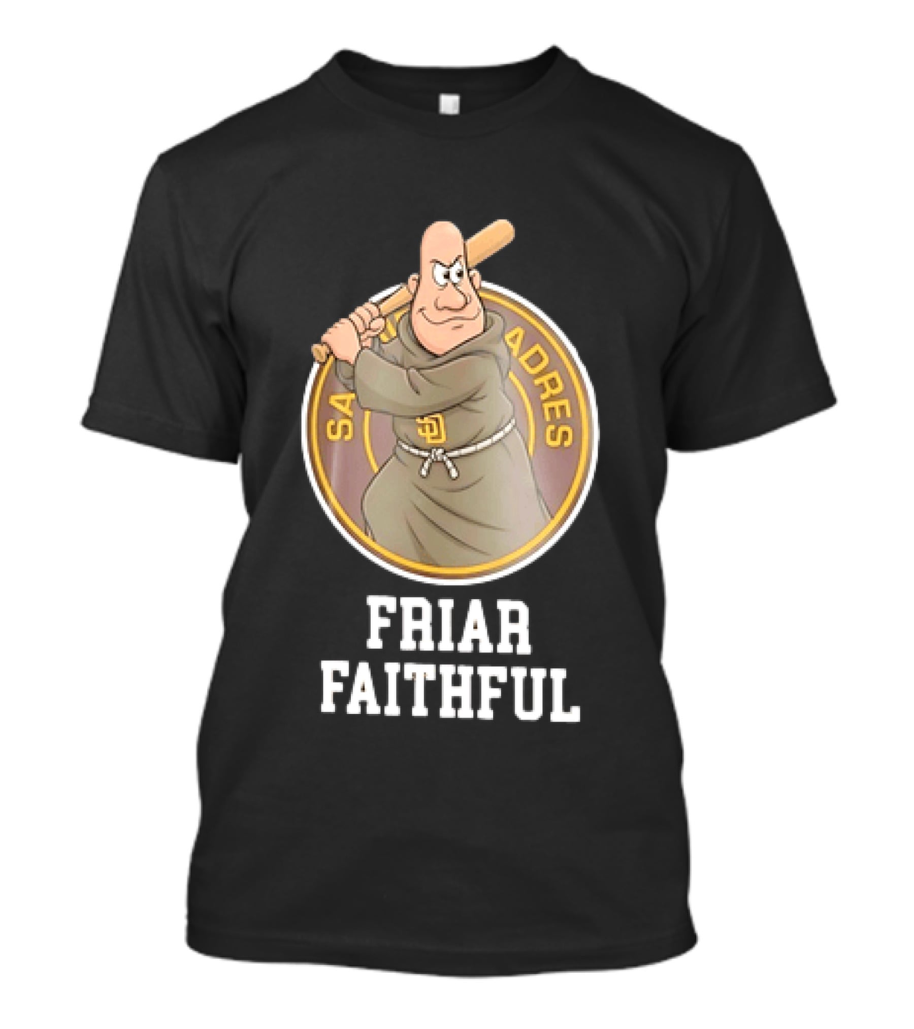 San Diego Padres Friar Faithful Baseball Fan Gear T-Shirt