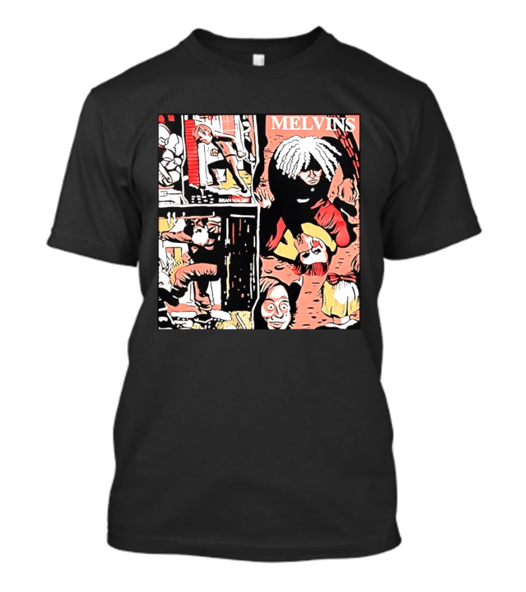 Melvins Brian Walsby Cartoon Art Alternative Rock T-Shirt