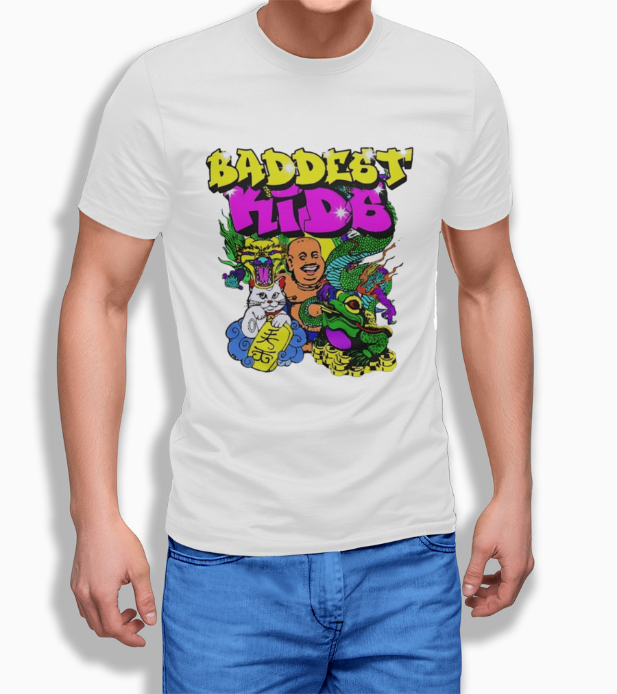 Baddest Kids Buddha Dragon Cat Frog T-Shirt