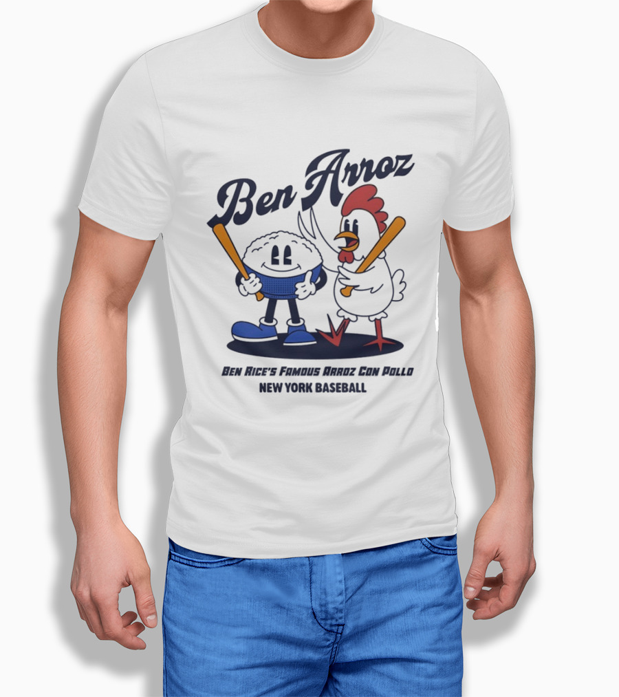 Ben Arroz Ben Rice's Famous Arroz Con Pollo New York Baseball T-Shirt