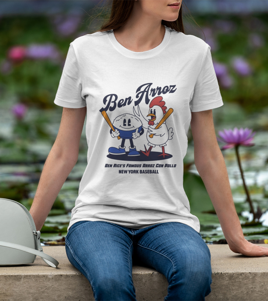 Ben Arroz Ben Rice's Famous Arroz Con Pollo New York Baseball T-Shirt