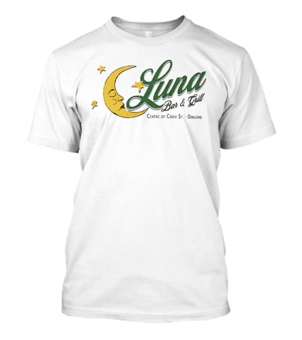 Luna Bar And Grill Centre At Craig St Oakland Moon And Stars T-Shirt