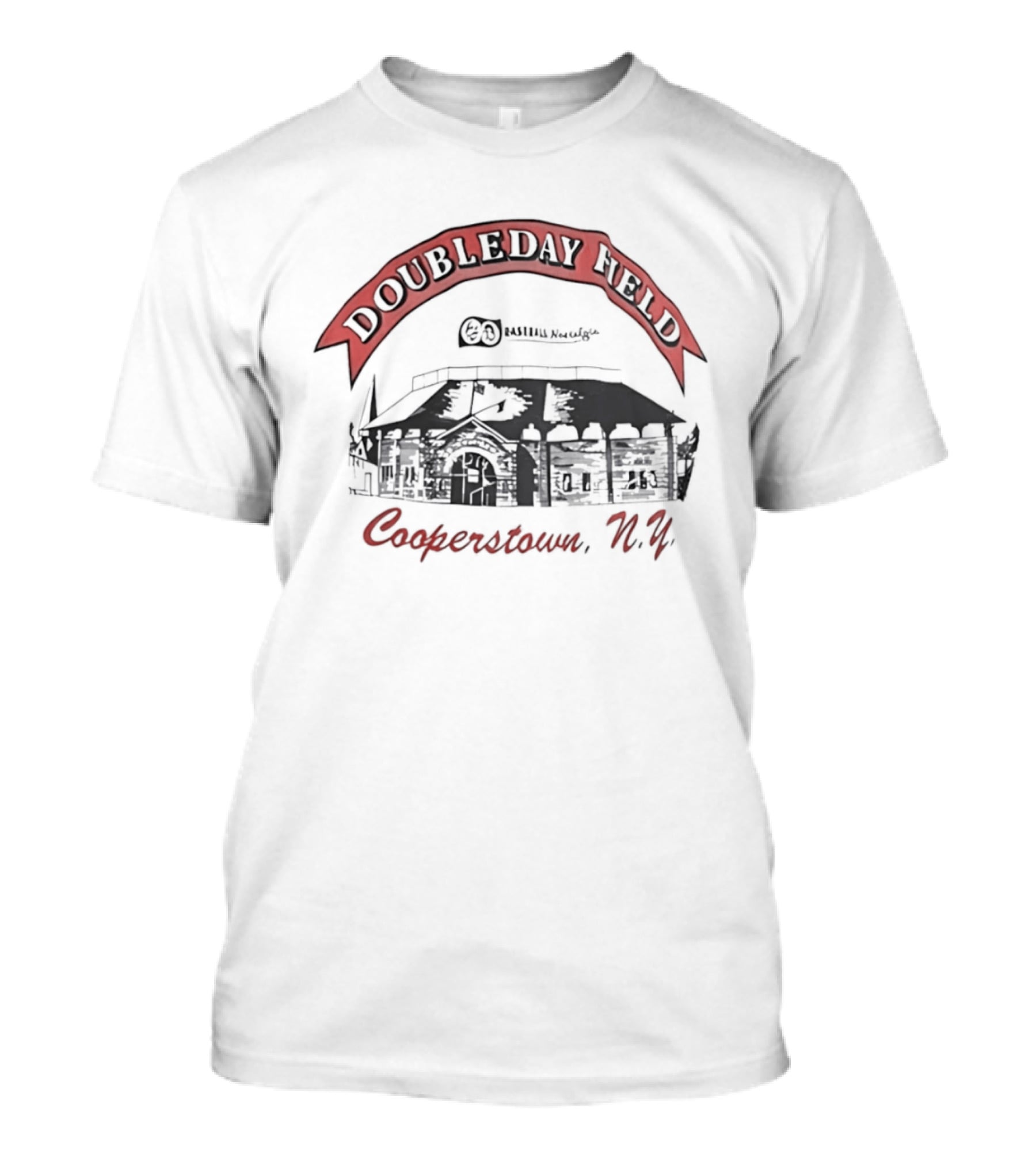Doubleday Field Cooperstown NY Baseball Stadium Nostalgia T-Shirt