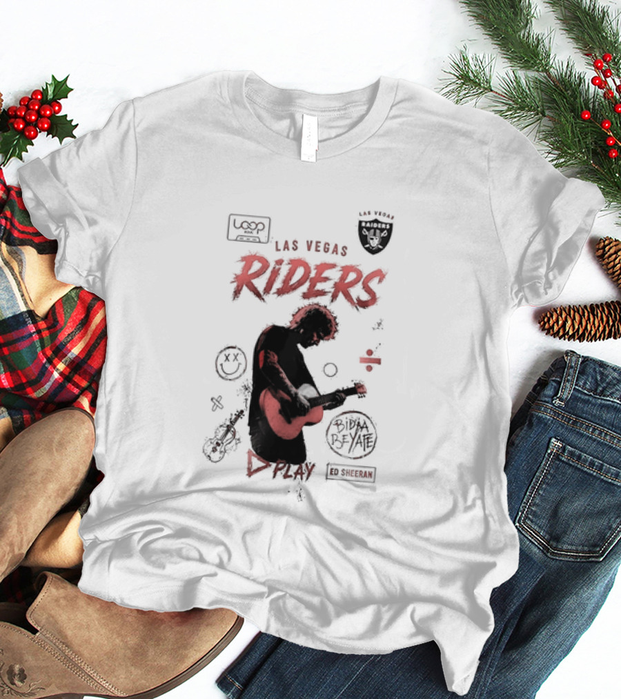 Las Vegas Riders Ed Sheeran Raiders Collage T-Shirt