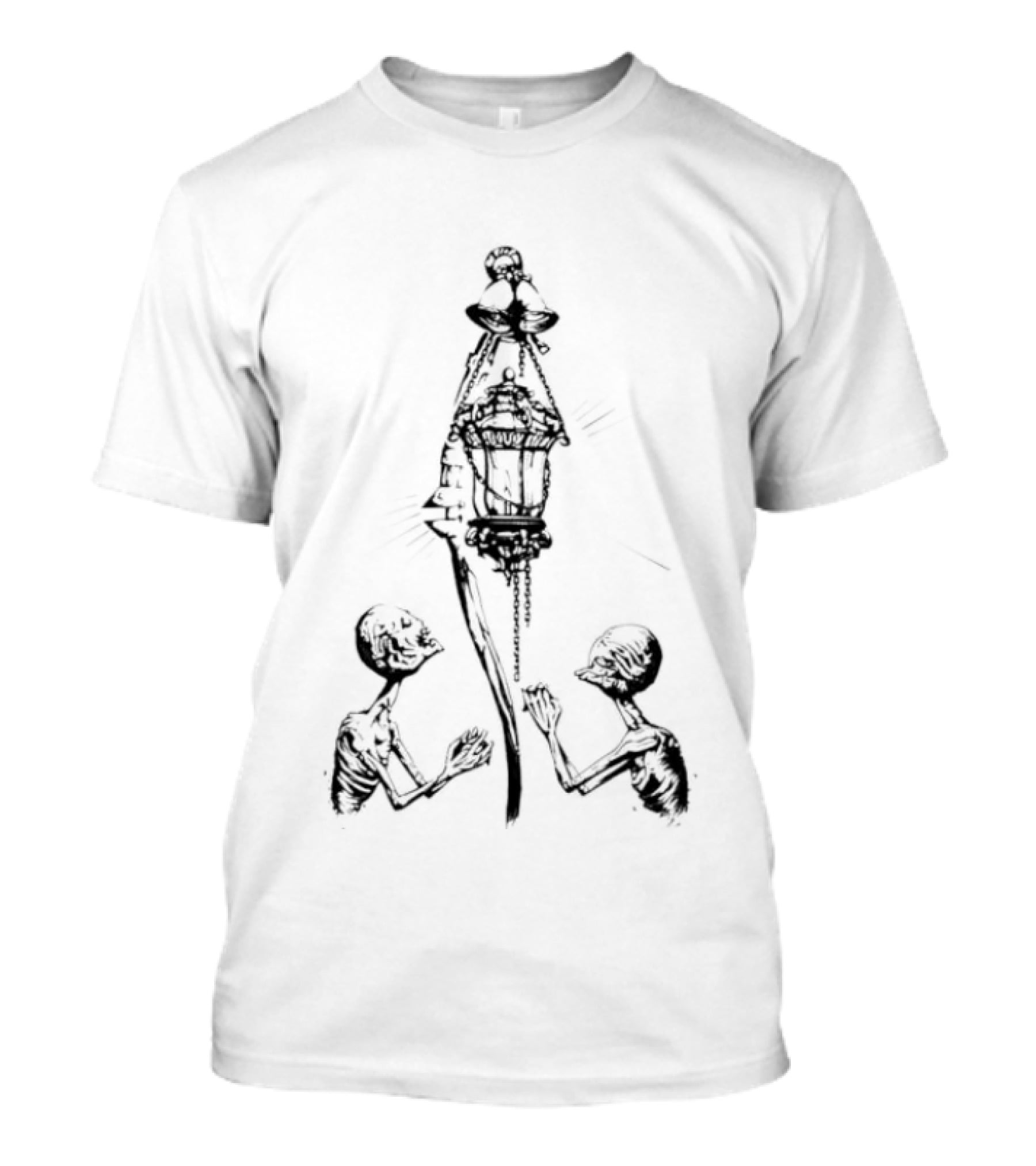 Elden Ring Lanternbearer Prisoner Soul Shrine Dark Fantasy Nightmarish Scene T-Shirt