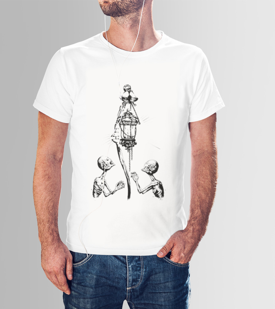 Elden Ring Lanternbearer Prisoner Soul Shrine Dark Fantasy Nightmarish Scene T-Shirt