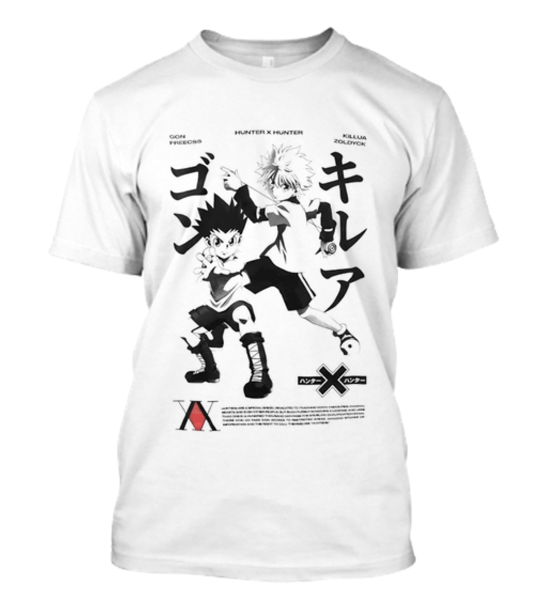 Gon Freecss Killua Zoldyck Hunter X Hunter Japanese Text Adventure Duo T-Shirt