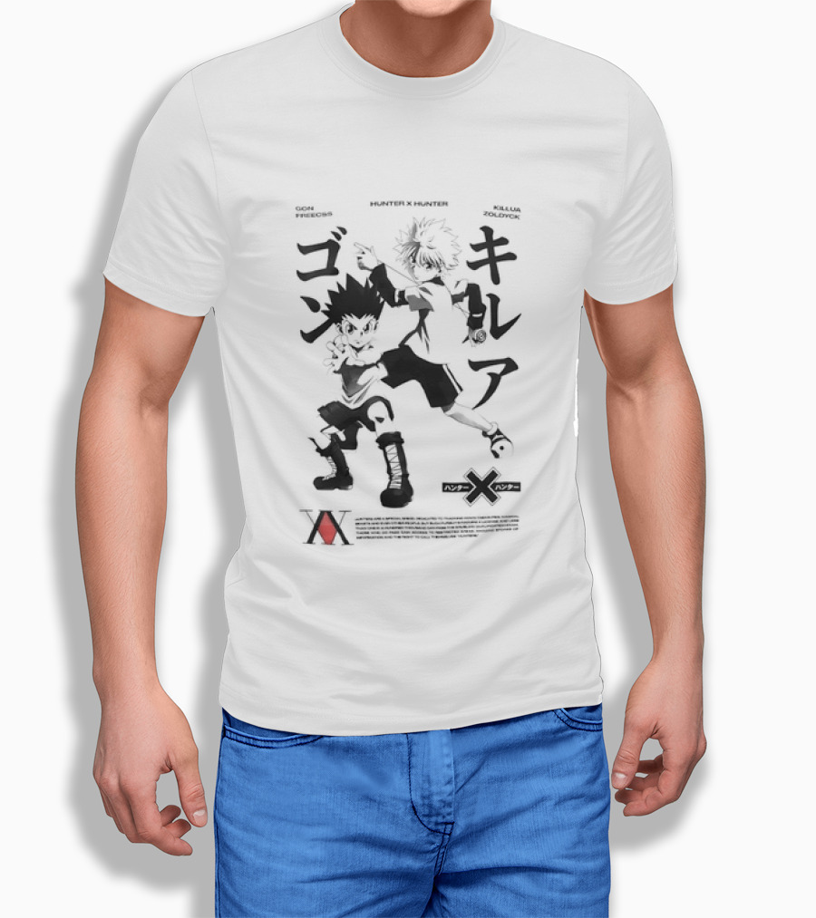 Gon Freecss Killua Zoldyck Hunter X Hunter Japanese Text Adventure Duo T-Shirt