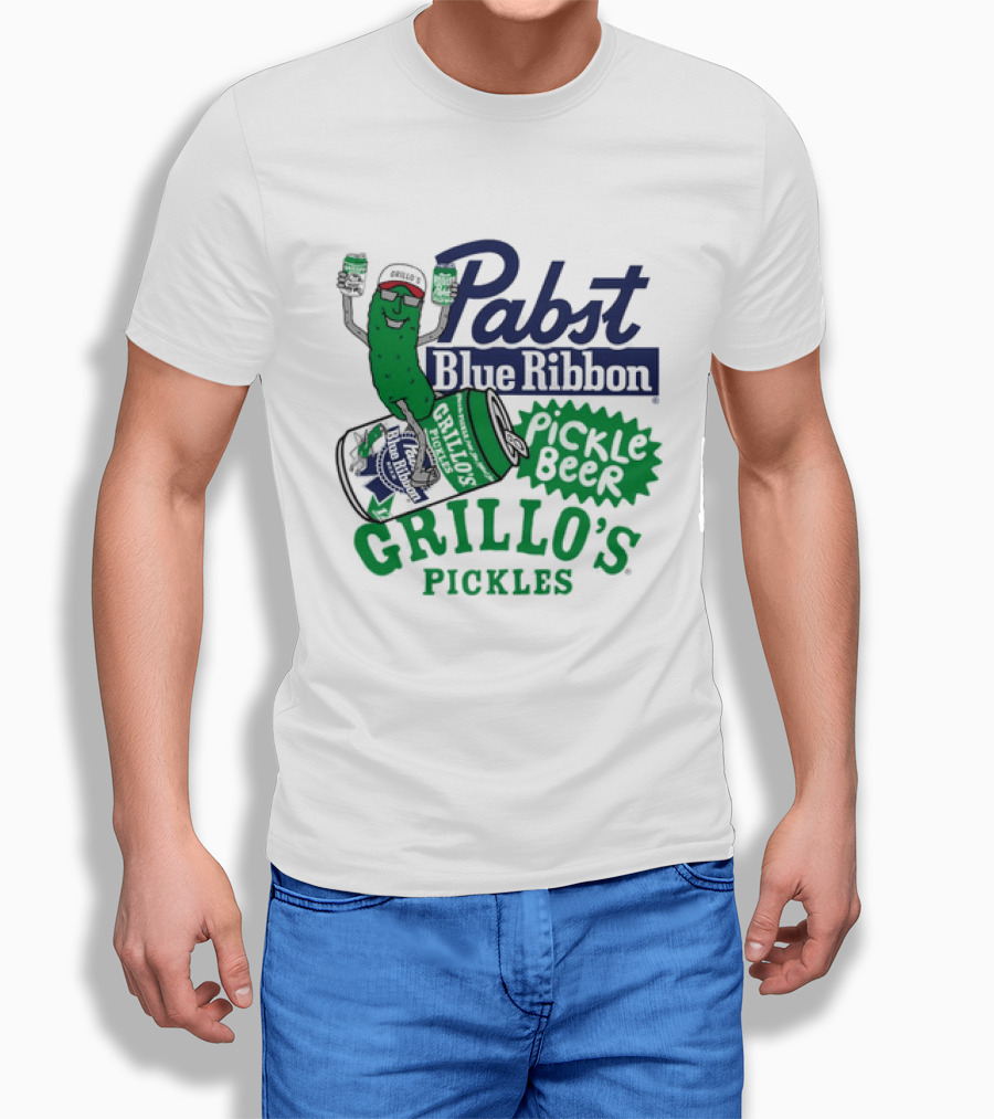 Pabst Blue Ribbon Grillo's Pickles Pickle Beer Festival 2023 T-Shirt