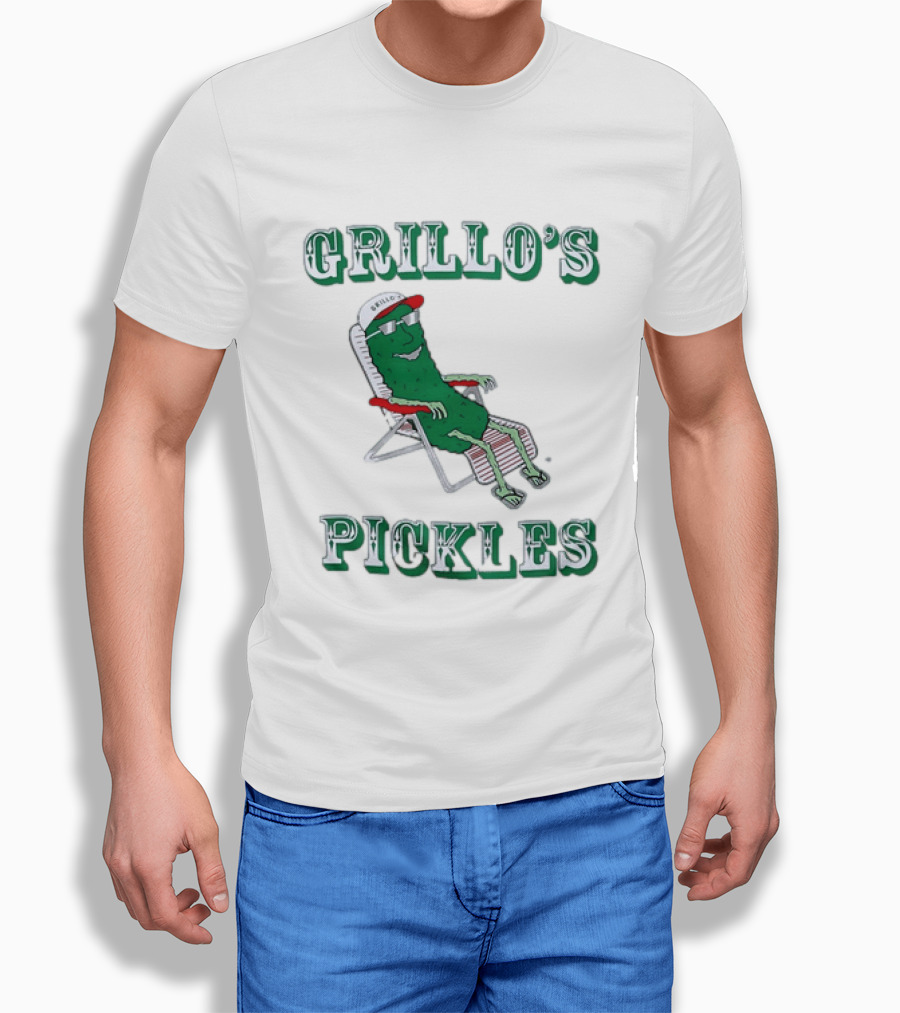 Grillo's Pickles Chill Pickle Relaxing In Chair T-Shirt