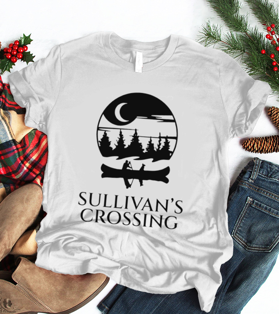 Sullivan's Crossing Canoe Moon Scene Nature Adventure T-Shirt