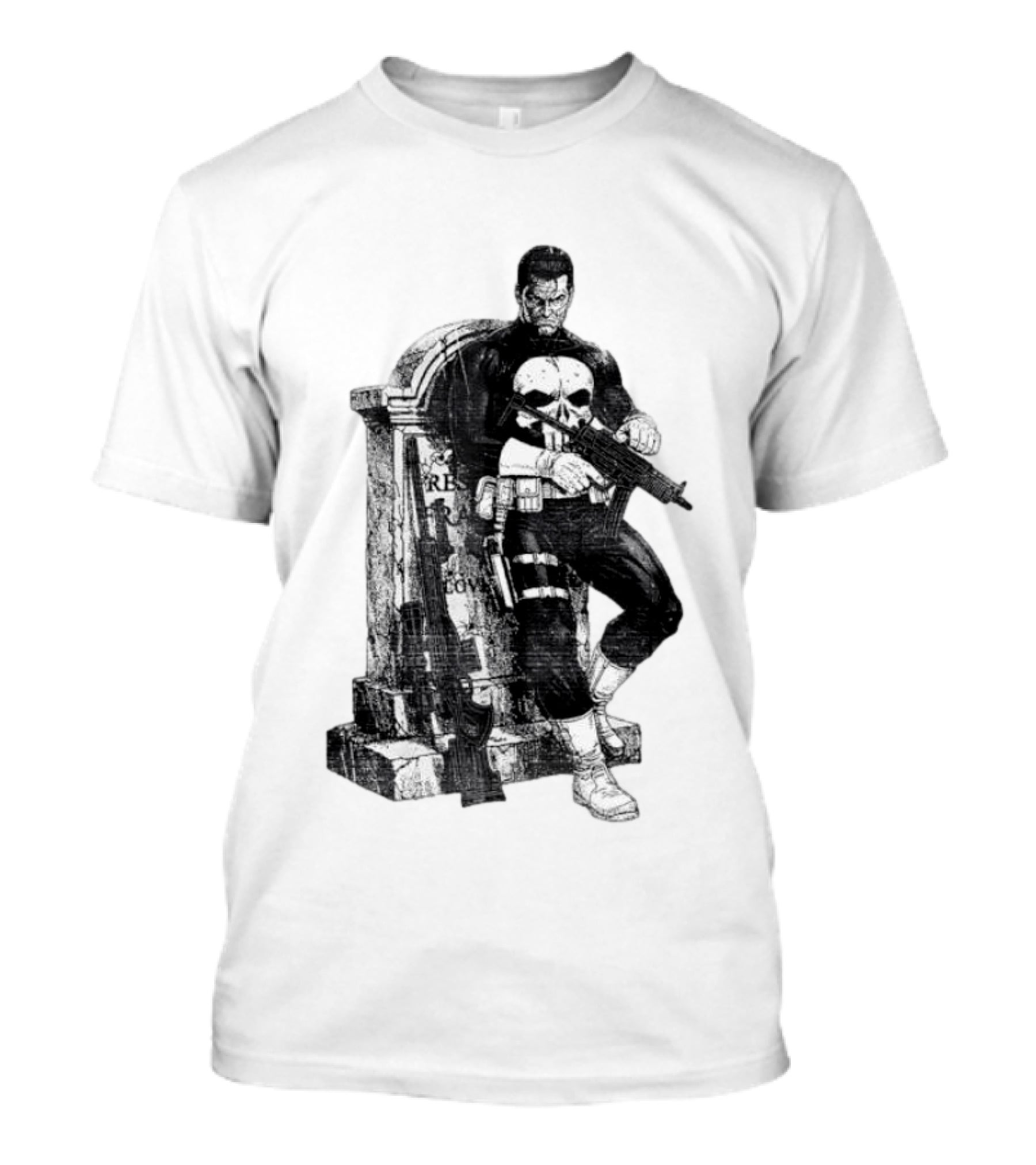 Frank Castle Gravestone Rest Of Loved Ones Marvel Comics The Punisher T-Shirt