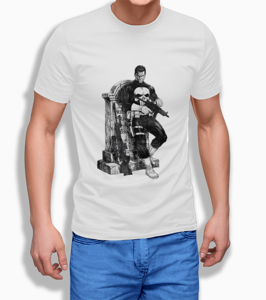 Frank Castle Gravestone Rest Of Loved Ones Marvel Comics The Punisher T-Shirt