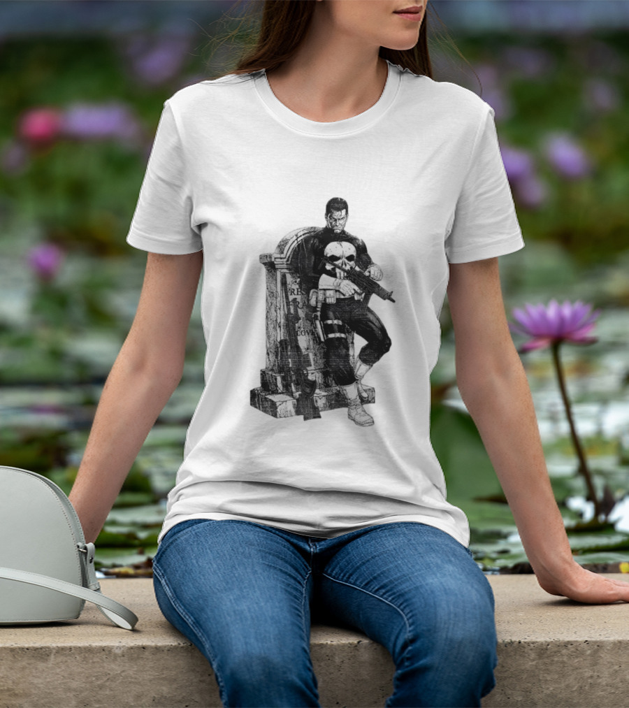 Frank Castle Gravestone Rest Of Loved Ones Marvel Comics The Punisher T-Shirt