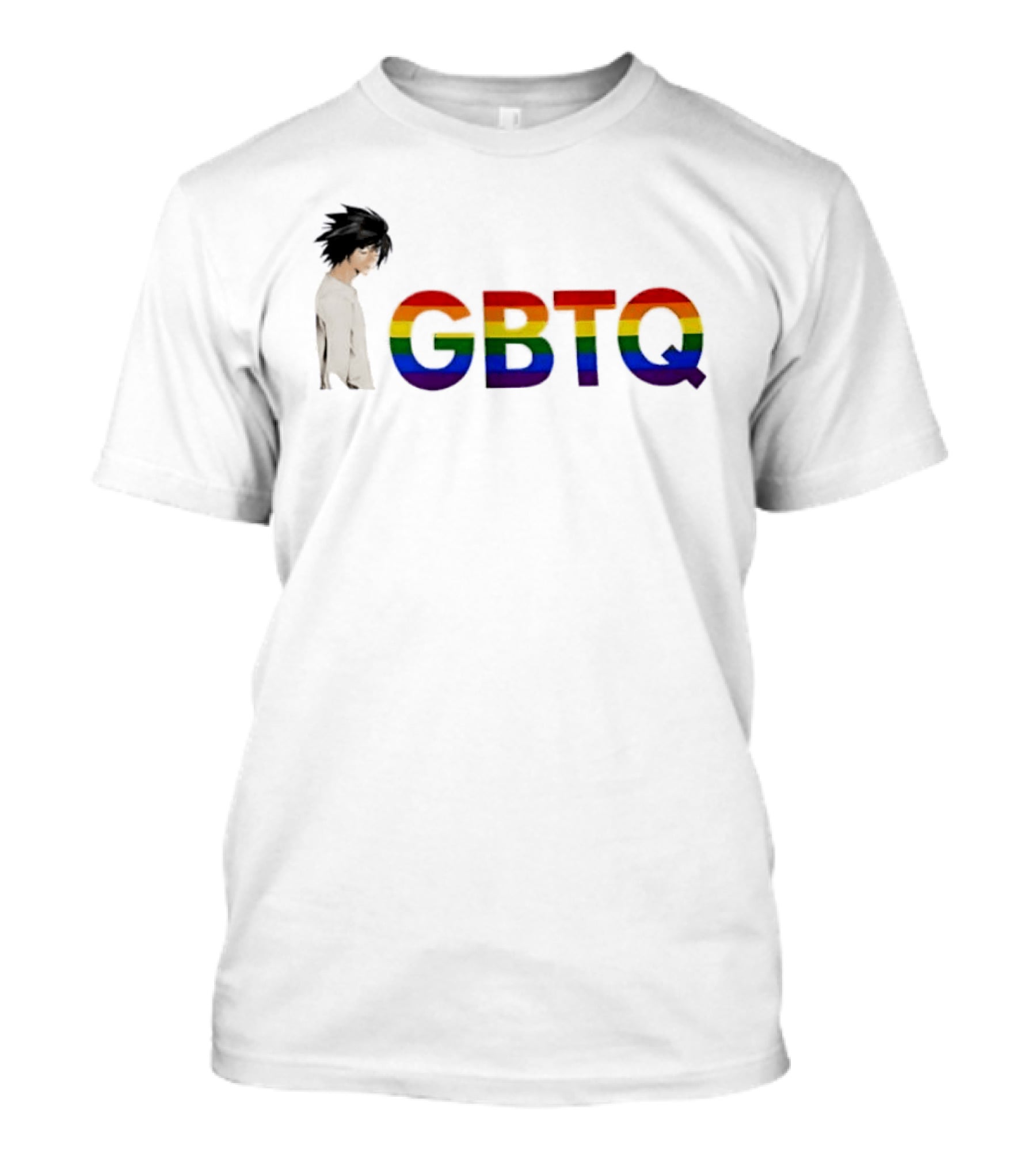 L Lawliet Death Note LGBTQ Rainbow Pride Month T-Shirt
