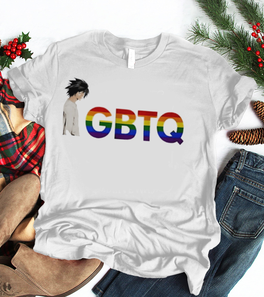 L Lawliet Death Note LGBTQ Rainbow Pride Month T-Shirt