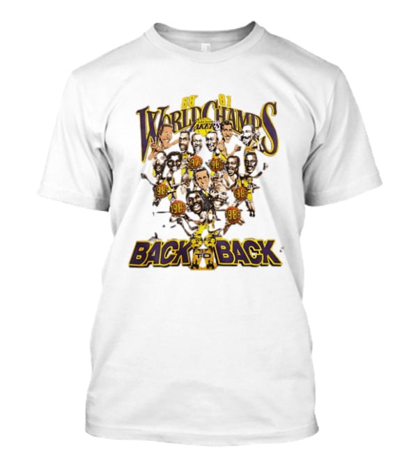 88 89 Lakers World Champs Back To Back T-Shirt