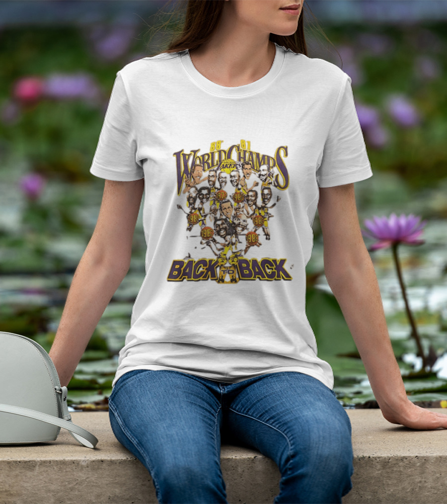 88 89 Lakers World Champs Back To Back T-Shirt