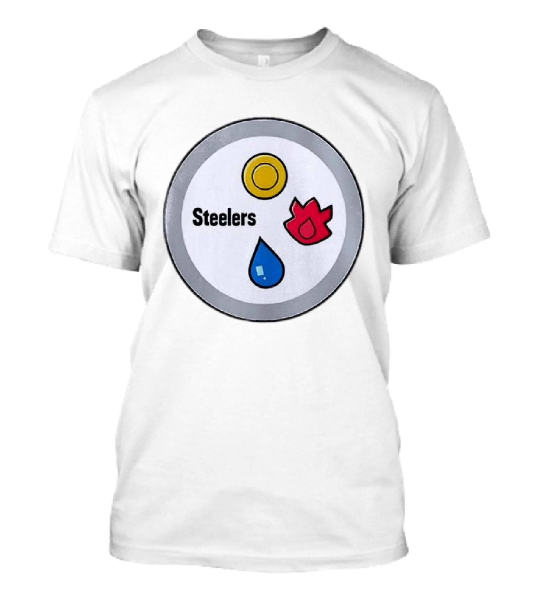 Pittsburgh Steelers Pokemon 30th Anniversary Steelers Water Fire Psychic T-Shirt
