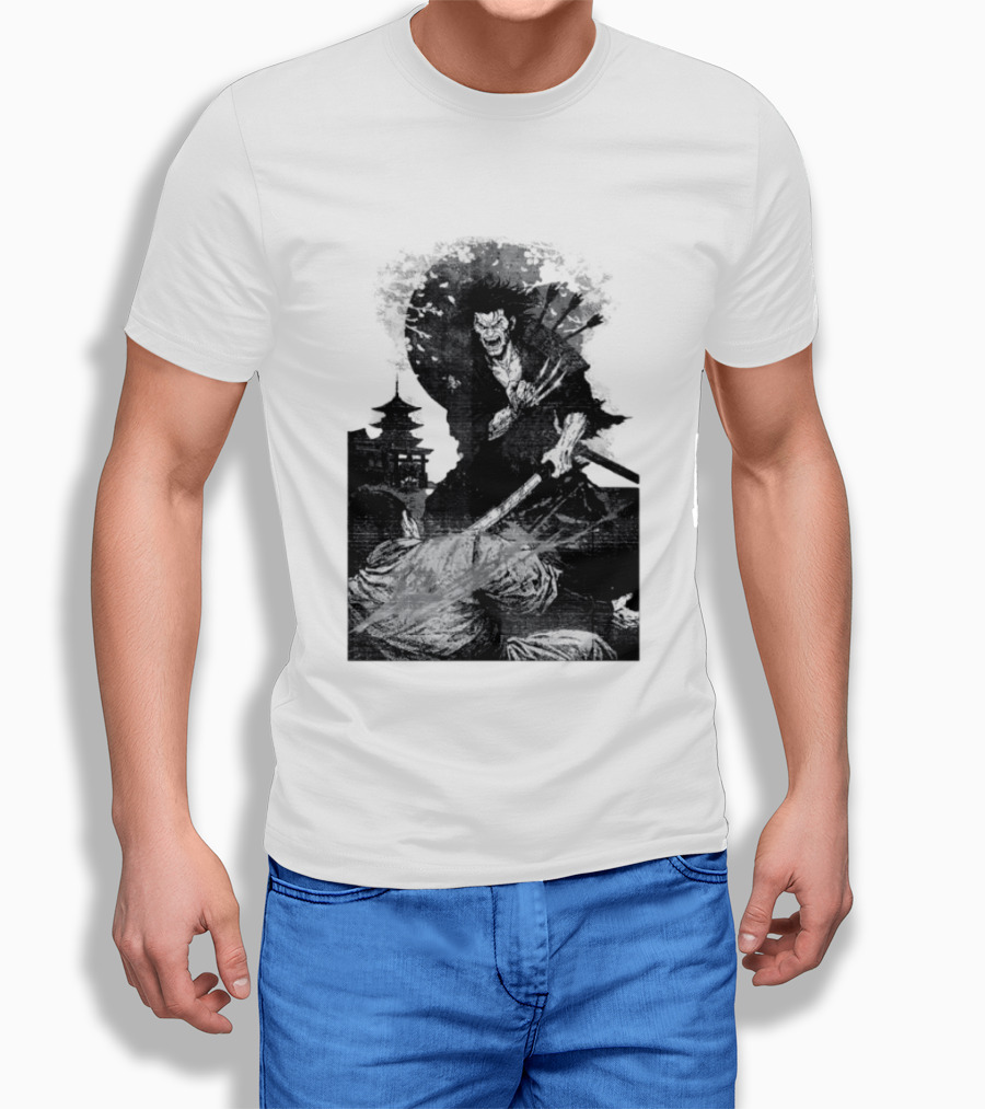 Wolverine Logan Marvel Comics Samurai Japan Sakura Cherry Blossoms Battling Warrior Scene T-Shirt