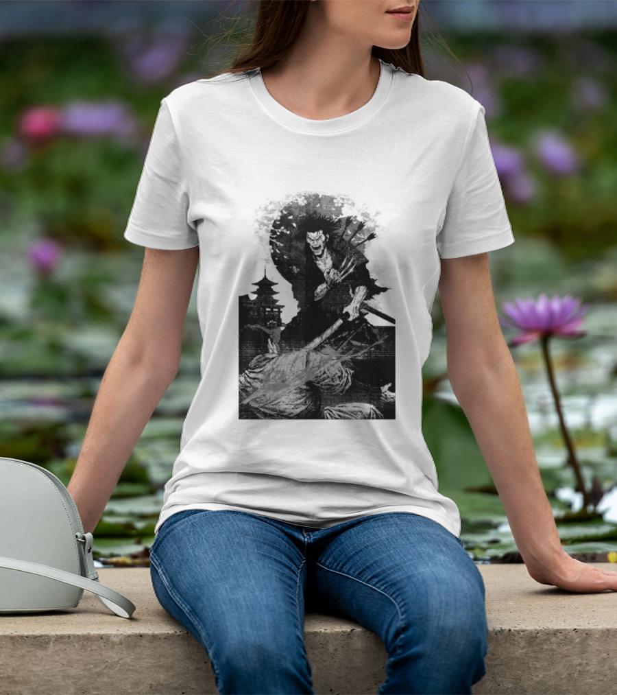 Wolverine Logan Marvel Comics Samurai Japan Sakura Cherry Blossoms Battling Warrior Scene T-Shirt