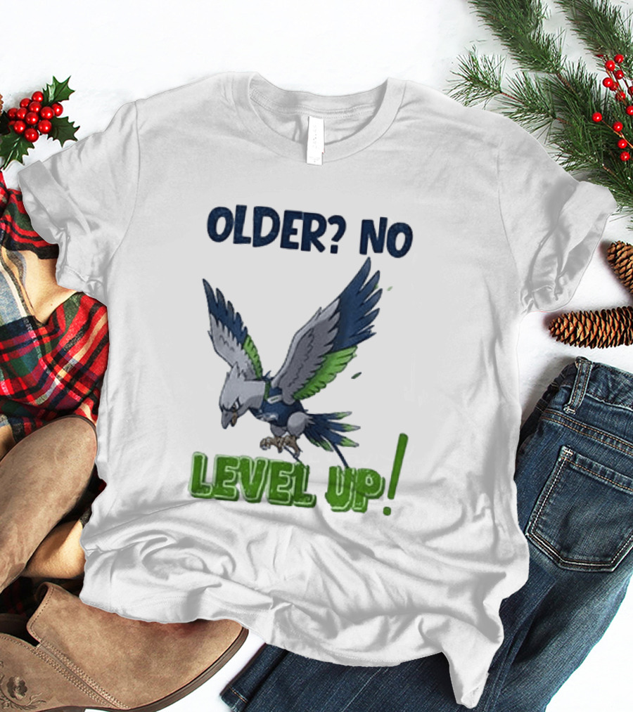Seattle Seahawks Pokemon 30th Anniversary Older No Level Up T-Shirt