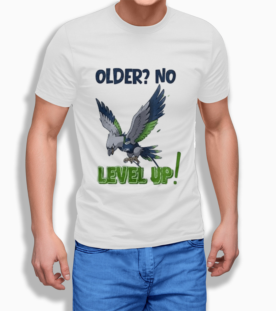 Seattle Seahawks Pokemon 30th Anniversary Older No Level Up T-Shirt